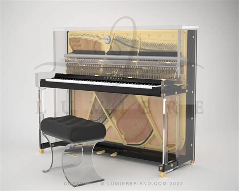 Lumiere Affordable Transparent Upright Piano Luxury Pianos Inc