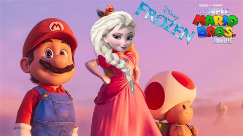 Peach From The Super Mario Movie Turns Into Elsa From Frozen Youtube