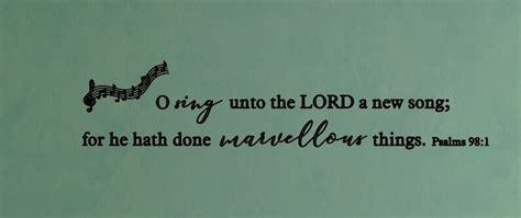 Sing Unto the Lord Wall Decal - Etsy