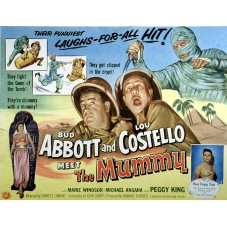 Abbott And Costello Meet The Mummy Lou Costello Bud Abbott 1955. Movie ...