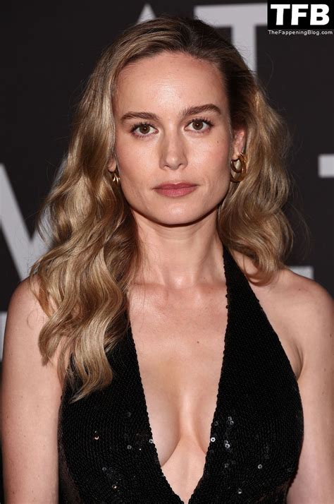 Brie Larson Displays Her Cleavage At The Celine Fall Winter 2023