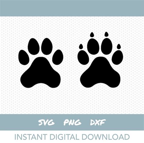 Paw Print SVG Paw Print With Claws Dog Paw Instant Digital - Etsy New ...