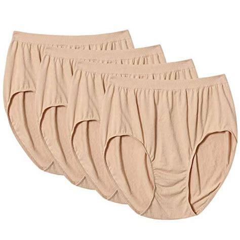 Bali Women S Comfort Revolution Microfiber Seamless Brief Pack Of 4 4 Nude Walmart