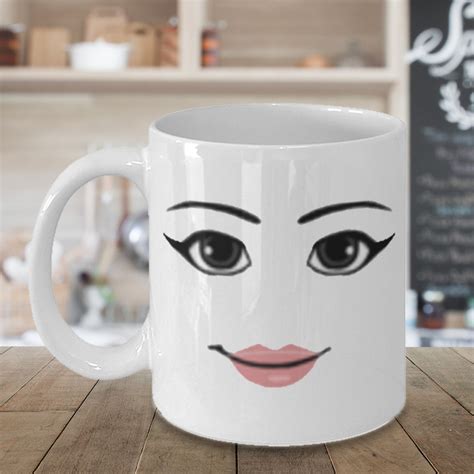 Roblox Girl Mug Roblox Woman Mug Roblox Woman Face Roblox Girl Block Face Mug Funny Gamer