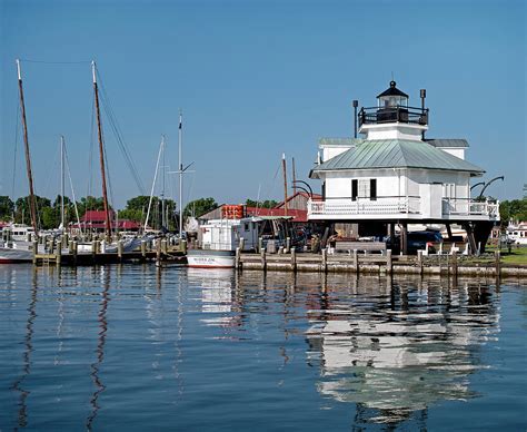 Hooper Strait Lighthouse St. Michaels Maryland Photograph by Brendan Reals