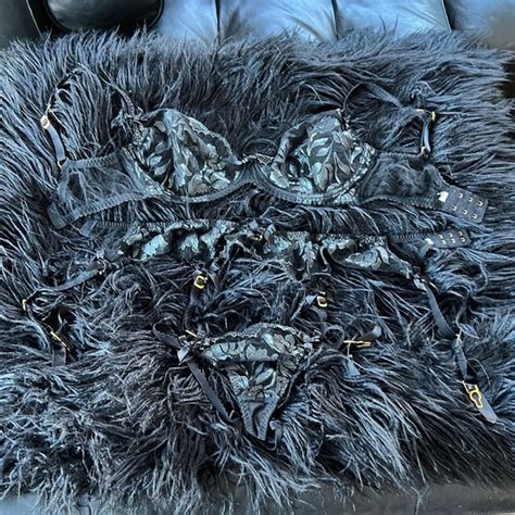 Agent Provocateur Intimates Sleepwear Agent Provocateur Black Iridescent Piece Lingerie