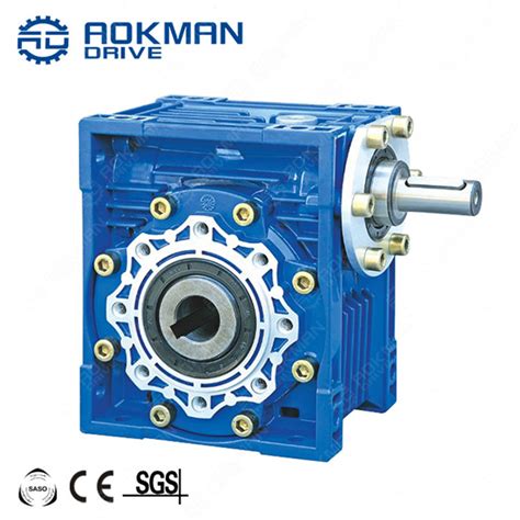 Aokman RV Series Shaft Mounted Reducer 12V 24V Worm Gearbox China