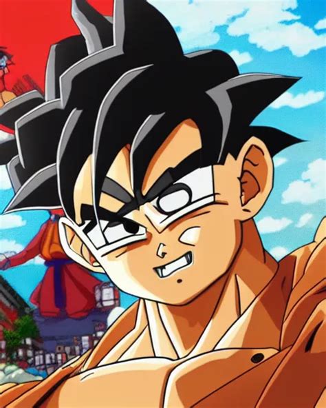 A Head And Chest Portrait Of Goku Wearing A Suit Stable Diffusion