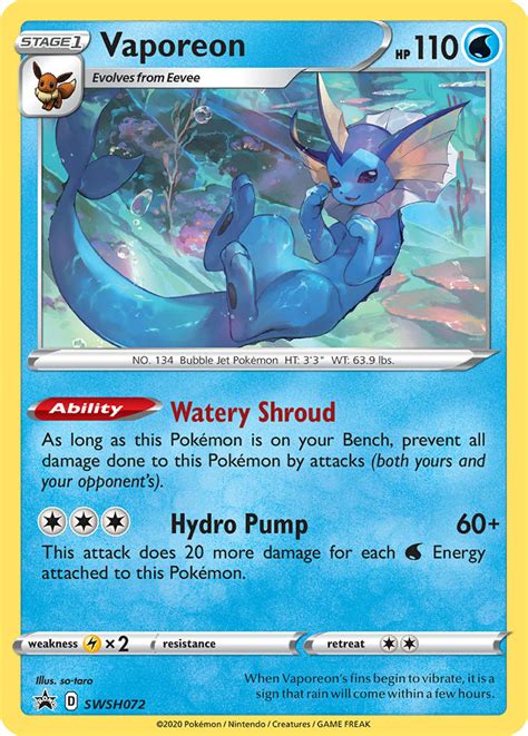 Light Vaporeon Uncommon Unlimited Neo U Face To