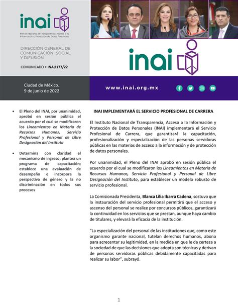 Inai On Twitter 🔶inai Implementará El Servicio Profesional De Carrera