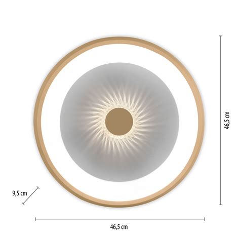 Lampa sufitowa LED Vertigo CCT Ø 46 5 cm mosiądz Lampy pl