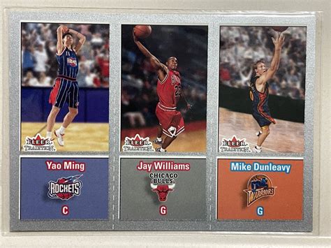 Fleer Tradition Yao Ming Jay Williams Mike Dunleavy