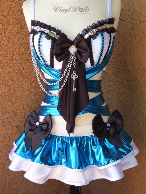 Alice In Wonderland Costume Rave Bra Torso Wrap Skirt Etsy Edm