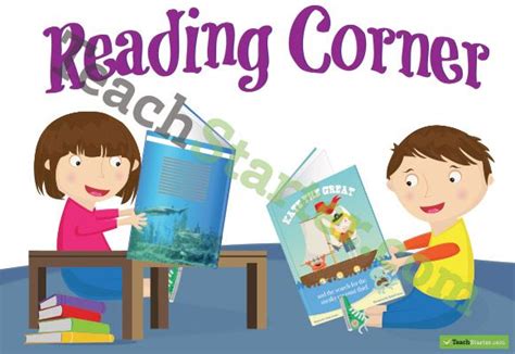 Reading Corner Poster Kids Reading Teaching Resources Teach