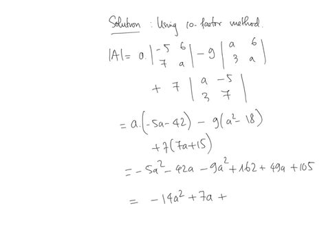 SOLVED Given The Matrix A A 3 6 A 5 2 6 5 A Find All Values