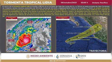 Tormenta tropical Lidia Alerta por efectos desde Islas Marías hasta