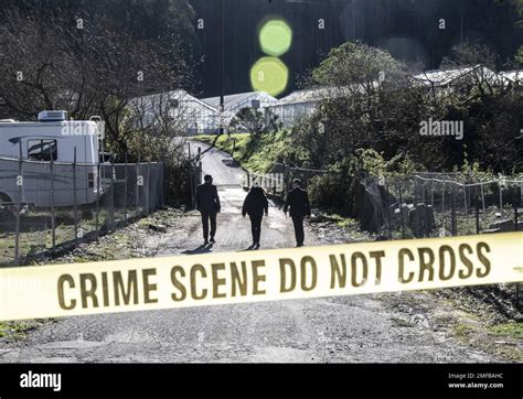 Half Moon Bay United States 24th Jan 2023 Law Enforcement Officers Walk Toward The Scene Of