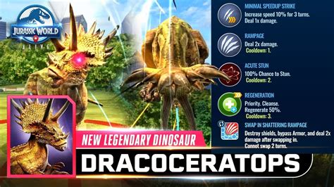 Dracoceratops Buff With New Skills Swap In Shattering Rampage【jurassic World Alive 侏羅紀世界alive