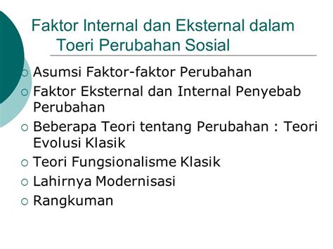 Faktor Internal Penyebab Perubahan Dalam Sejarah