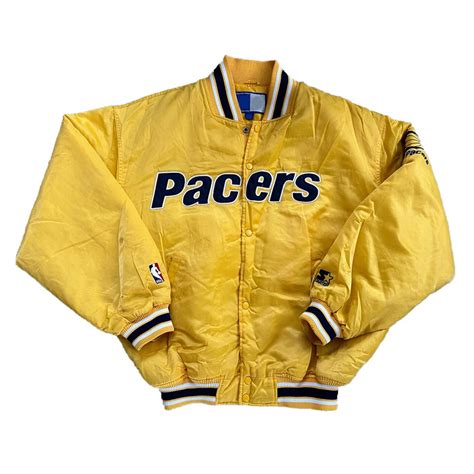Starter Bomber Yellow Satin 90s Indiana Pacers Jacket