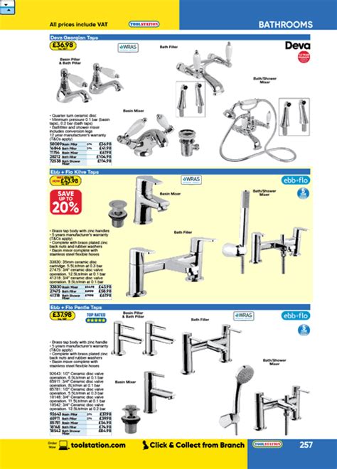 Deva Georgian Taps Bath Pillar Toolstation