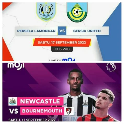 Jadwal Acara TV MOJI TV Sabtu 17 September 2022 Ada Live Liga 2