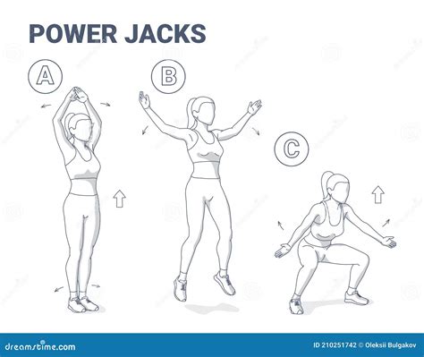 Power Jacks Exercise Girl Home Workout Guidance Young Woman In