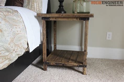 Remodelaholic | Rustic Square Bedside Table Building Tutorial