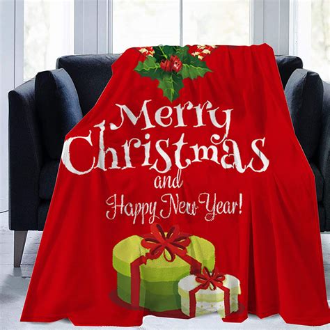 Soft Warm Christmas Lightweight Blanket Throw Blanket For Couch Sofa Bed Santa Claus Bedding