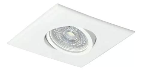 Pack X10 Spot Embutir Cuadrado Pvc Dicroica Led 7w Completa