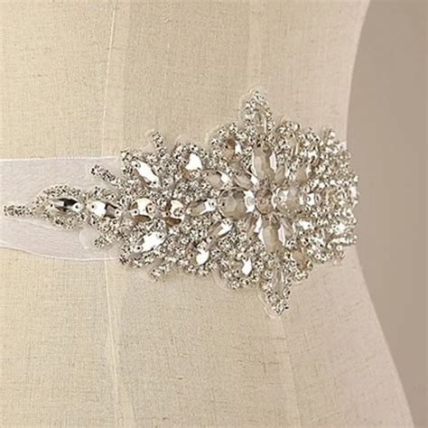 Aliexpress Buy Luxury Satin Wedding Crystal Belt Long Bridal