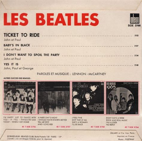 Beatles Ticket To Ride Vinyl Single