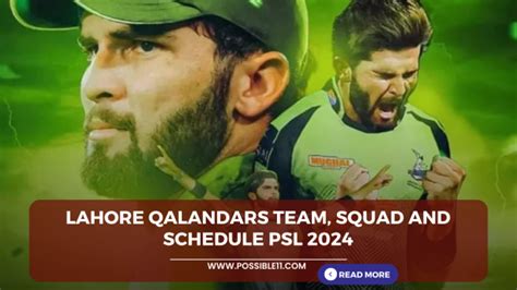 Lahore Qalandars Team Squad And Schedule Psl