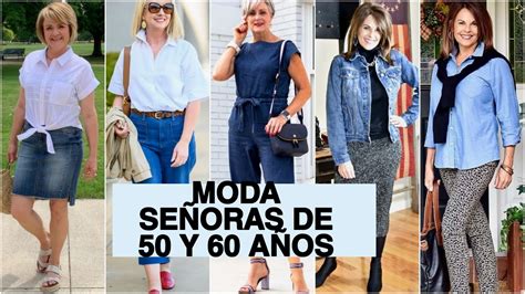 Como Lucir Prendas De Mezclilla A Los 50 Y 60 AÑos Outfits Denim Jeans Para SeÑoras 50 Y 60 AÑos