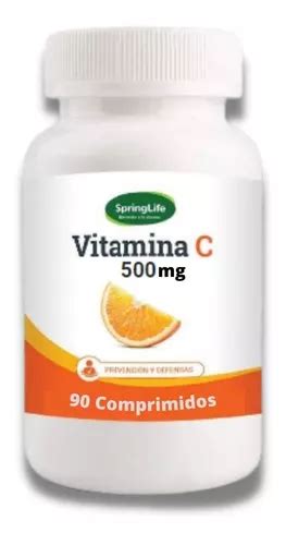 Vitamina C 500mg 90 Comprimidos Springlife Pronto Vence Cuotas