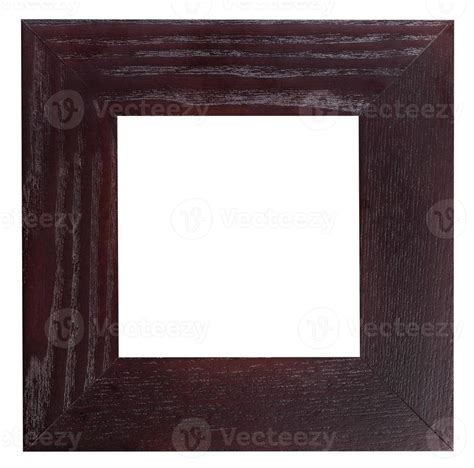 square flat dark brown wooden picture frame 12585985 Stock Photo at ...