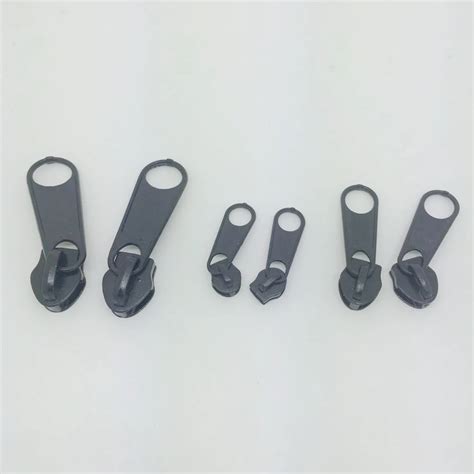 Pieces Set Alloy Black Zip Puller Zipper Pull Sliders Head Zipper