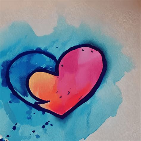 Watercolor Heart Painting