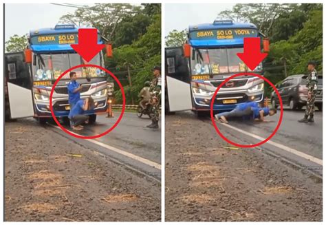 Viral Ngakak Supir Bus Dihukum Angota Tni Push Up Di Pinggir Jalan