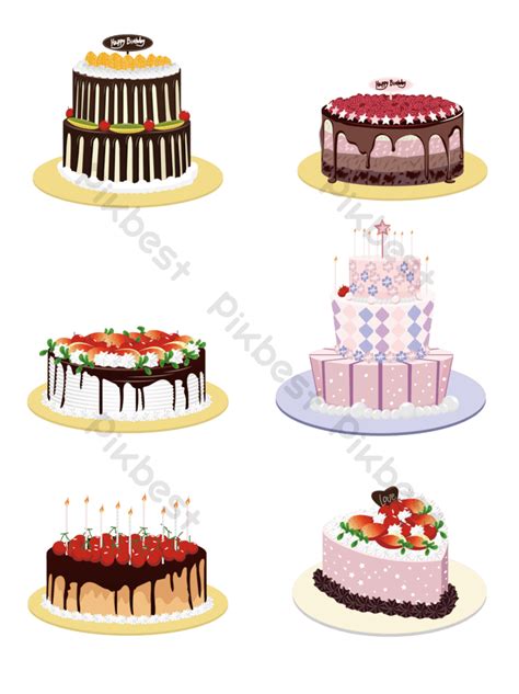 Vector Birthday Cake Png Images Eps Free Download Pikbest