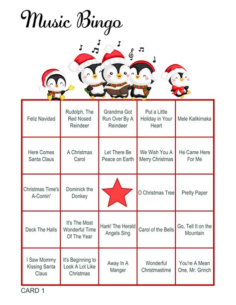 Music Bingo Cards 100 cards 1 per page 75 call Christmas | Etsy