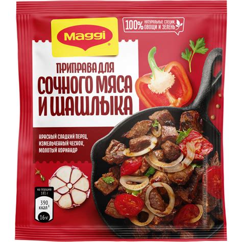 Приправа Maggi для сочного мяса и шашлыка, 20г - купить с доставкой в ...