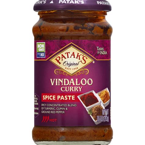 Pataks Spice Paste Vindaloo Curry Hot Oz Instacart