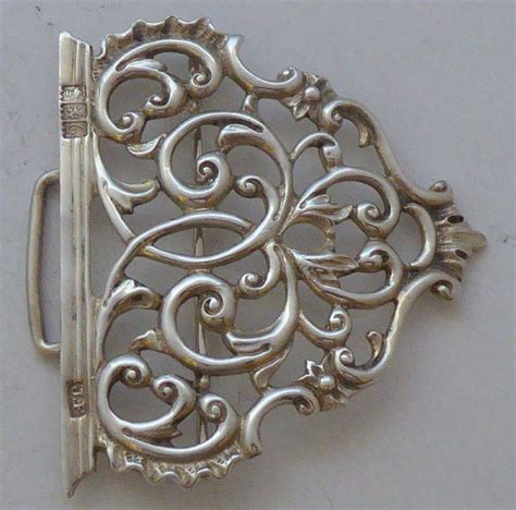 Victorian Scottish Glasgow Hallmarked Solid Silver Nurses Belt Buckle