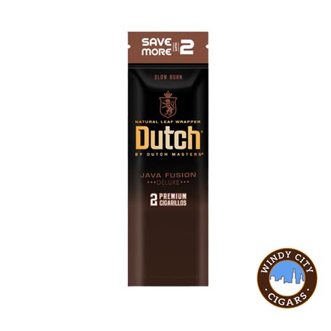 Dutch Natural Leaf Wrapper Cigarillos Java Fusion Windy City Cigars