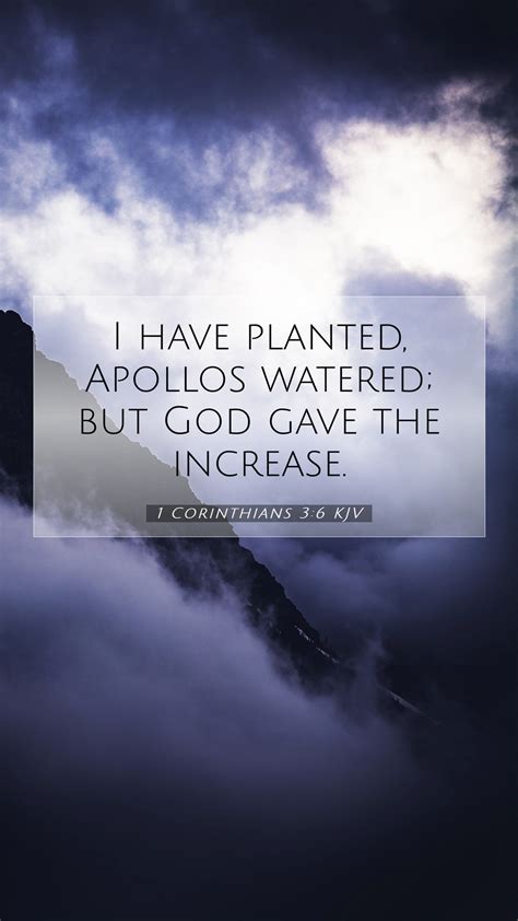 1 Corinthians 3 6 KJV Mobile Phone Wallpaper I Have Planted Apollos