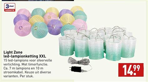 Light Zone Led Lampionketting Xxl Aanbieding Bij Aldi Folders Nl