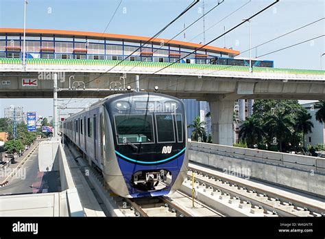 Mrt Train In Jakarta Stock Photo Alamy