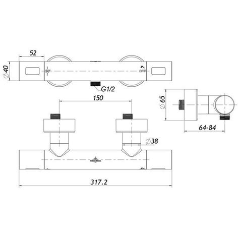 Villeroy And Boch Matt Black Exposed Thermostatic Shower Mixer Set