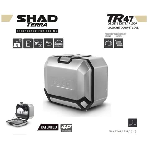 Valise Lat Rale Gauche Aluminium Shad Terra Tr Volume Litres